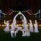 Glitzhome® 55"H Lighted Christmas 2D Iridescent Fabric Nativity Scene Outdoor Decor Set